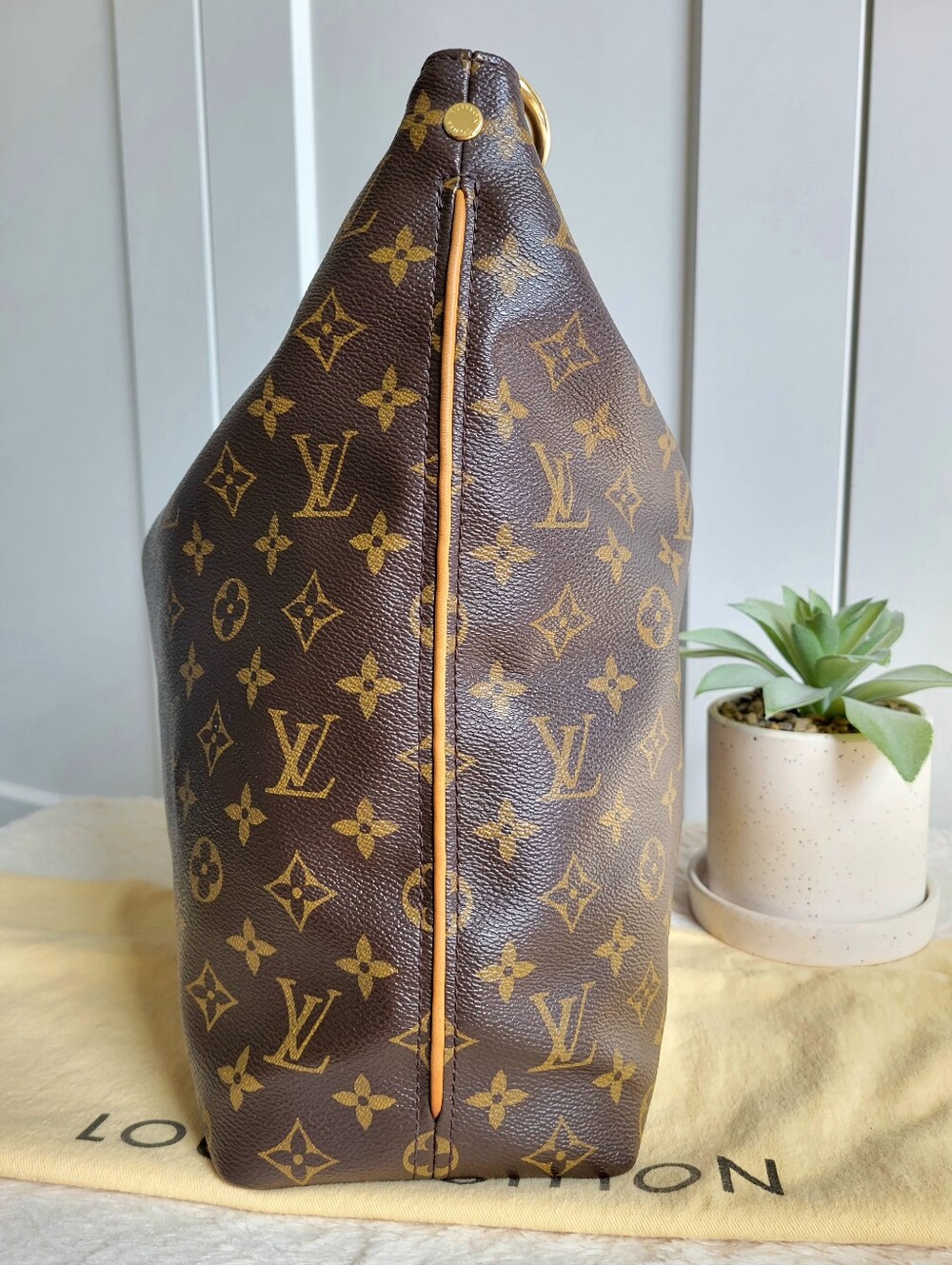 💕Authentic Louis Vuitton Hobo Bag SULLY MM Monogram "Very Rare & Discontinued" - Picture 13 of 17